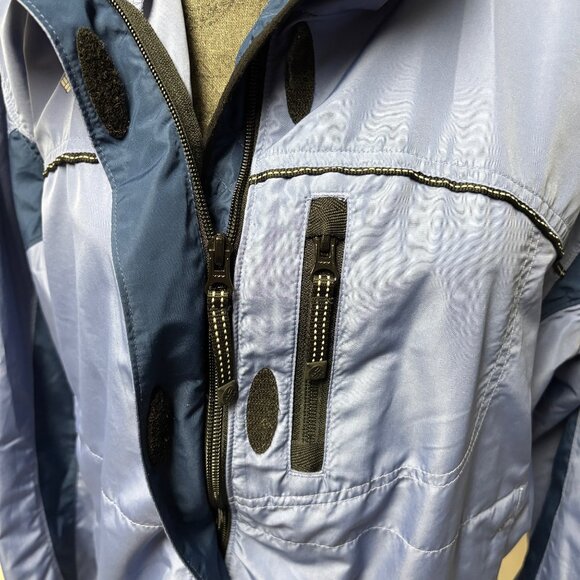 Columbia Hooded Windbreaker Womens Size XL Blue Jacket Lightweight Outdoor Wear - Picture 6 of 12